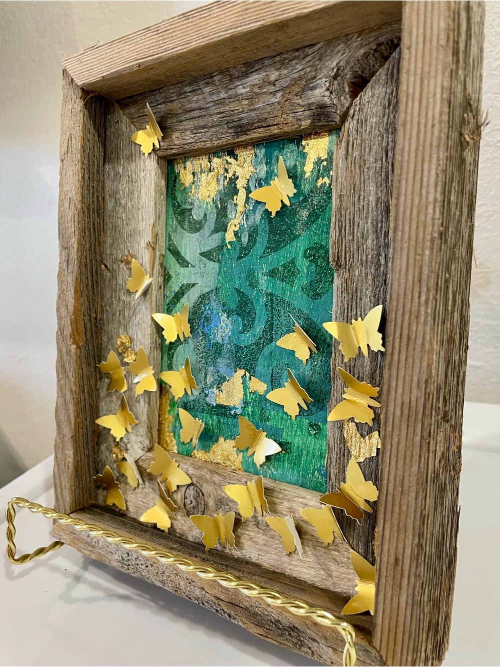 Rustic Framed Butterfly Art